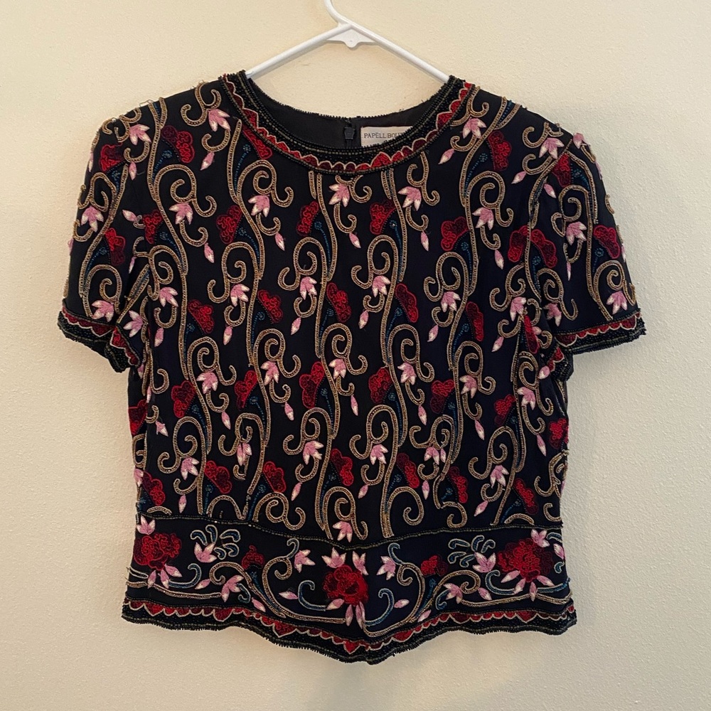 Beaded Embroidered Top